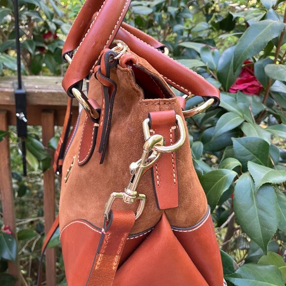 Dooney + Bourke Suede Satchel - Picture 2 of 5